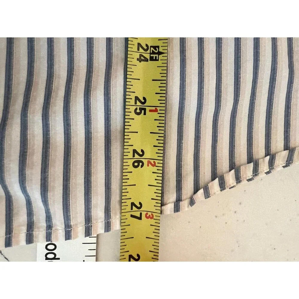 Banana Republic Mens Striped M LS Button Down Dress Shirt Blue Yellow on white‎